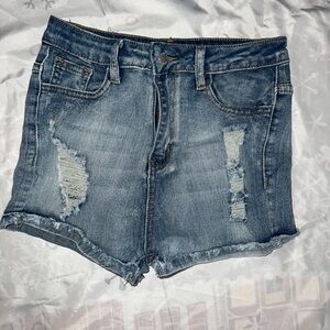 Denim Distressed Women Shorts